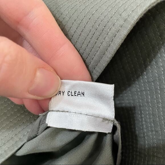 Talbots Army Green Cropped Fit Lightweight Jacket Womens S Petite L Casual Snap - Picture 4 of 8